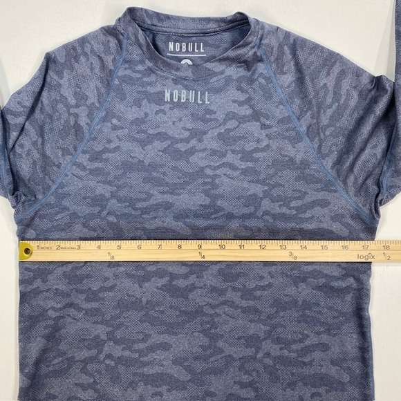 NOBULL‎ Camo Long Sleeve Athletic Shirt Men's Size S Blue - Picture 4 of 9